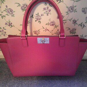 Kate Spade Fuchsia Pink Leather Purse/Bag Great Deal